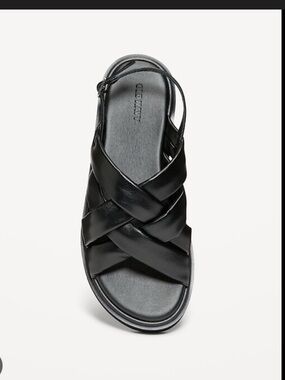 OLD NAVY Puffy Cross-Strap Flatform Sandals Color:Blackjack Size 6 1/2 BRAND NEW